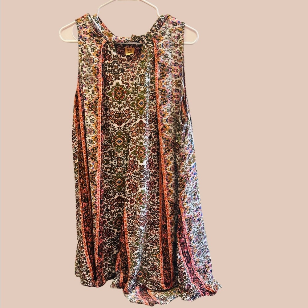 Boho Floral Sleeveless Swing Dress - Picture 6 of 6